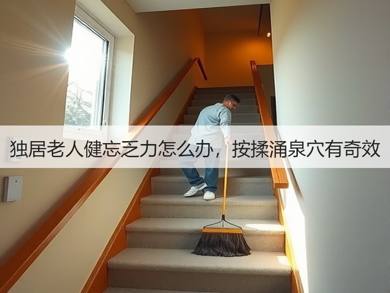 独居老人健忘乏力怎么办，按揉涌泉穴有奇效
