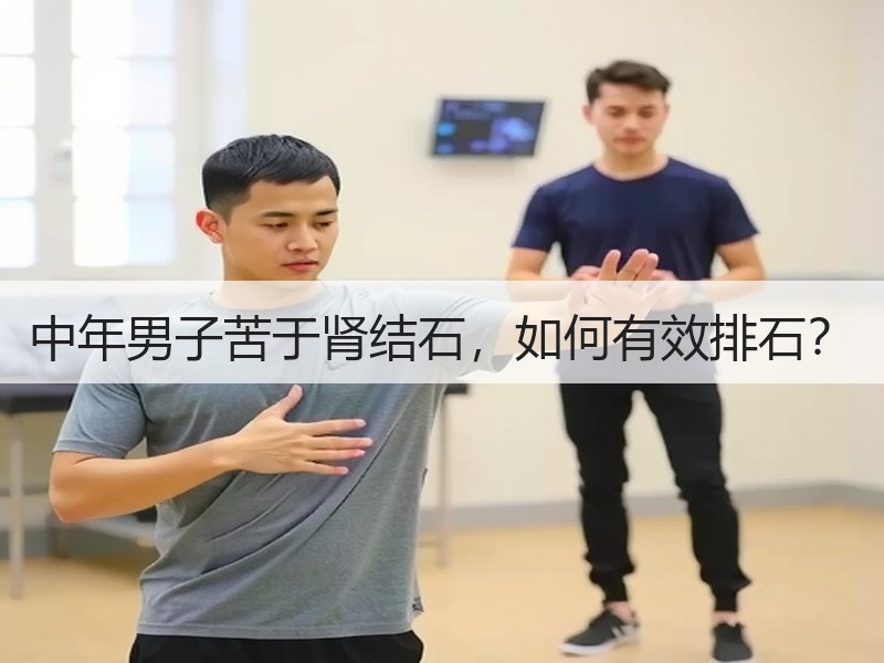 中年男子苦于肾结石，如何有效排石？