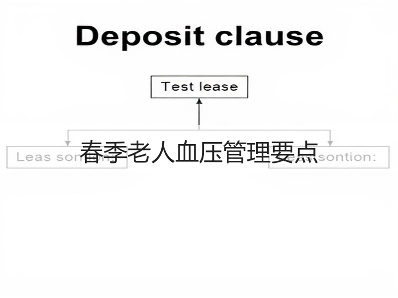 春季老人血压管理要点