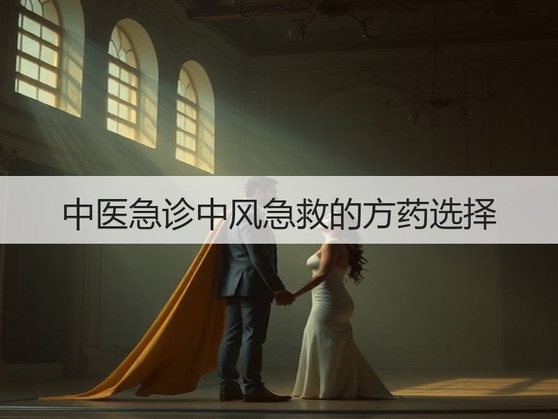 中医急诊中风急救的方药选择