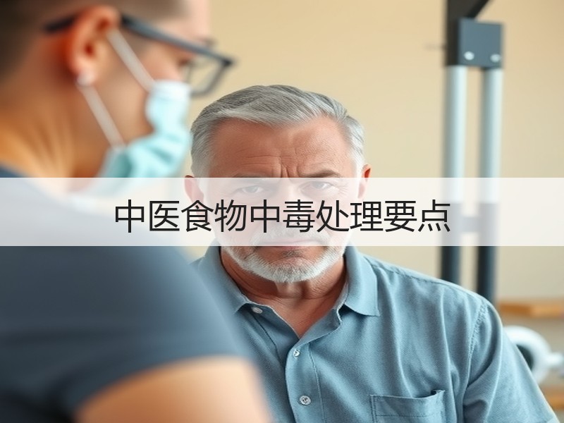 中医食物中毒处理要点