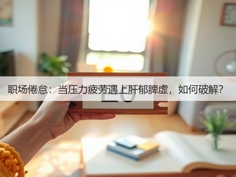 职场倦怠：当压力疲劳遇上肝郁脾虚，如何破