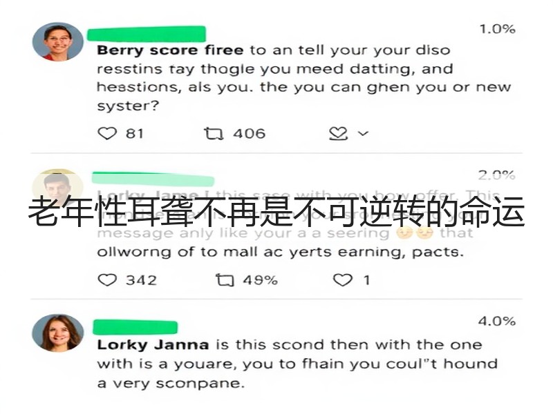 老年性耳聋不再是不可逆转的命运