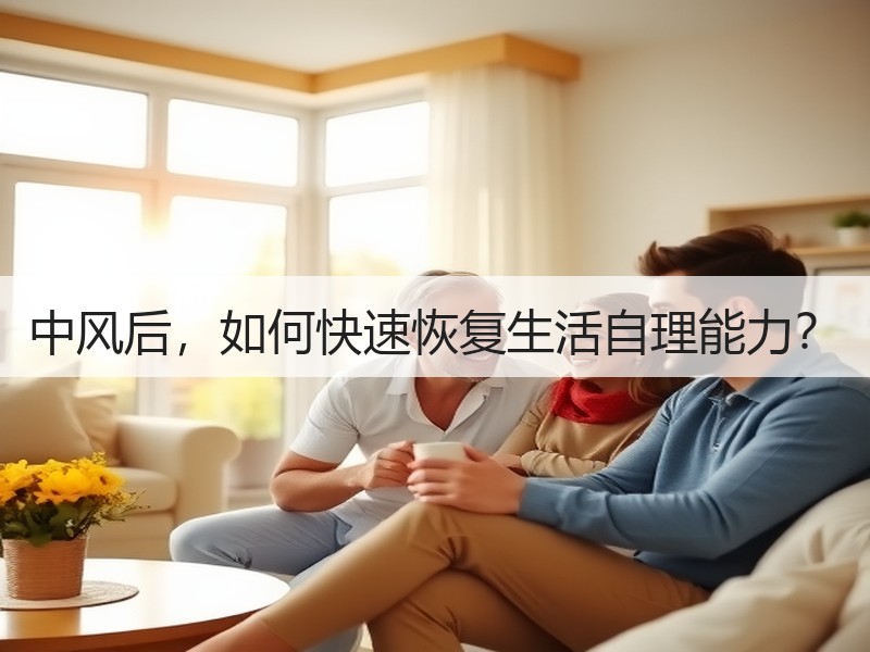中风后，如何快速恢复生活自理能力？