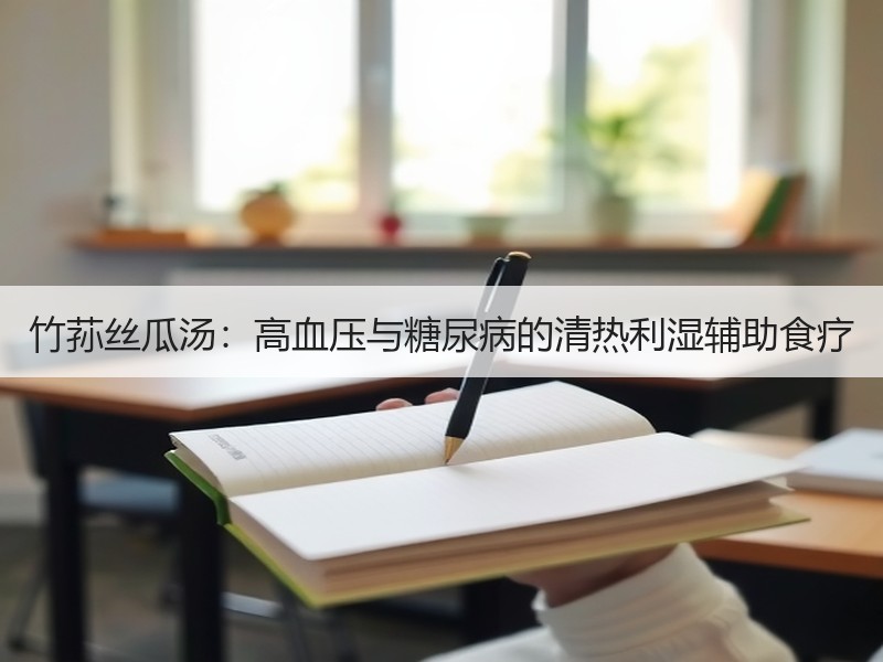 竹荪丝瓜汤：高血压与糖尿病的清热利湿辅助