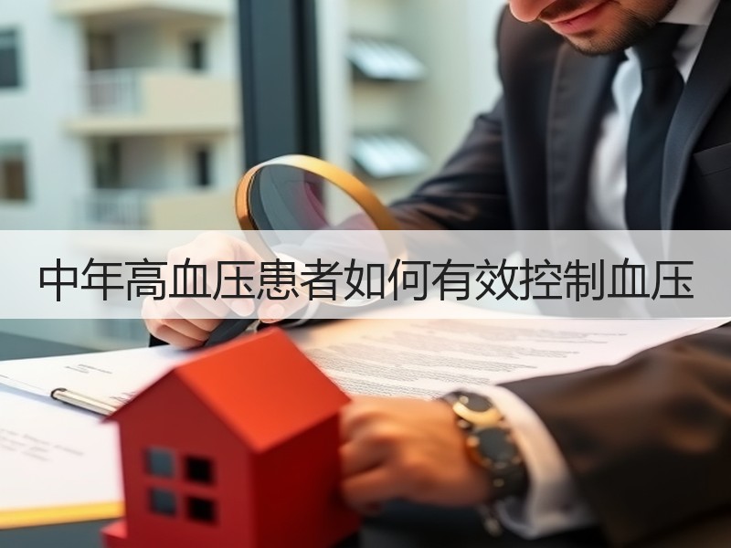中年高血压患者如何有效控制血压