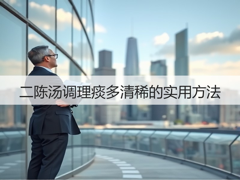 二陈汤调理痰多清稀的实用方法