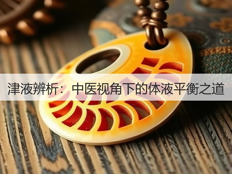 津液辨析：中医视角下的体液平衡之道