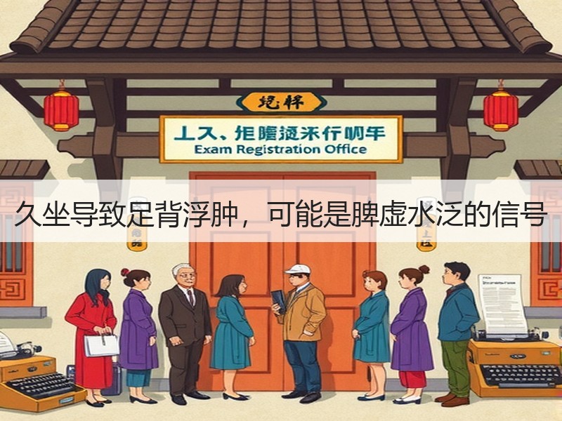 久坐导致足背浮肿，可能是脾虚水泛的信号