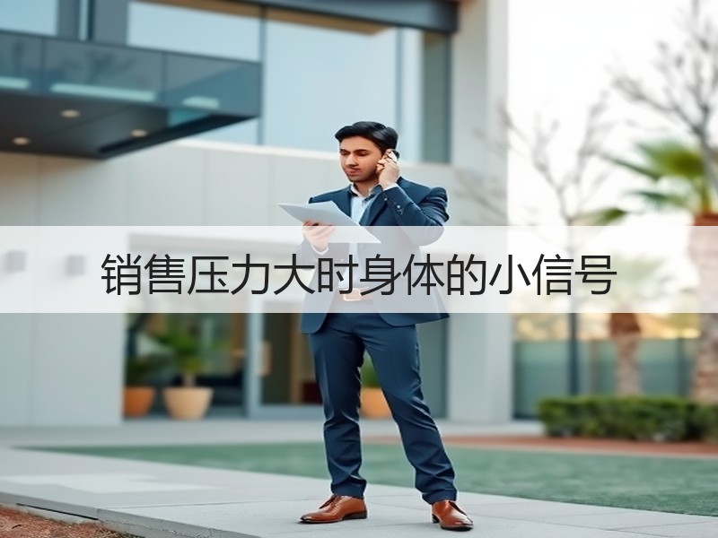 销售压力大时身体的小信号