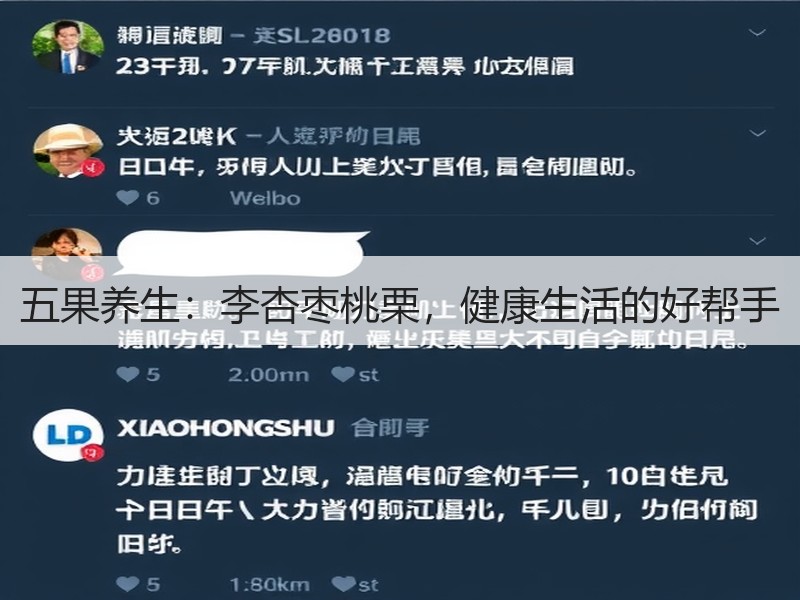 五果养生：李杏枣桃栗，健康生活的好帮手