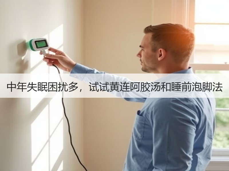 中年失眠困扰多，试试黄连阿胶汤和睡前泡脚