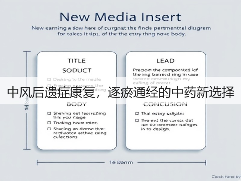 中风后遗症康复，逐瘀通经的中药新选择