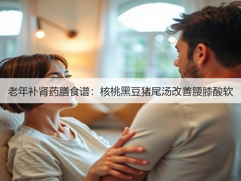 老年补肾药膳食谱：核桃黑豆猪尾汤改善腰膝