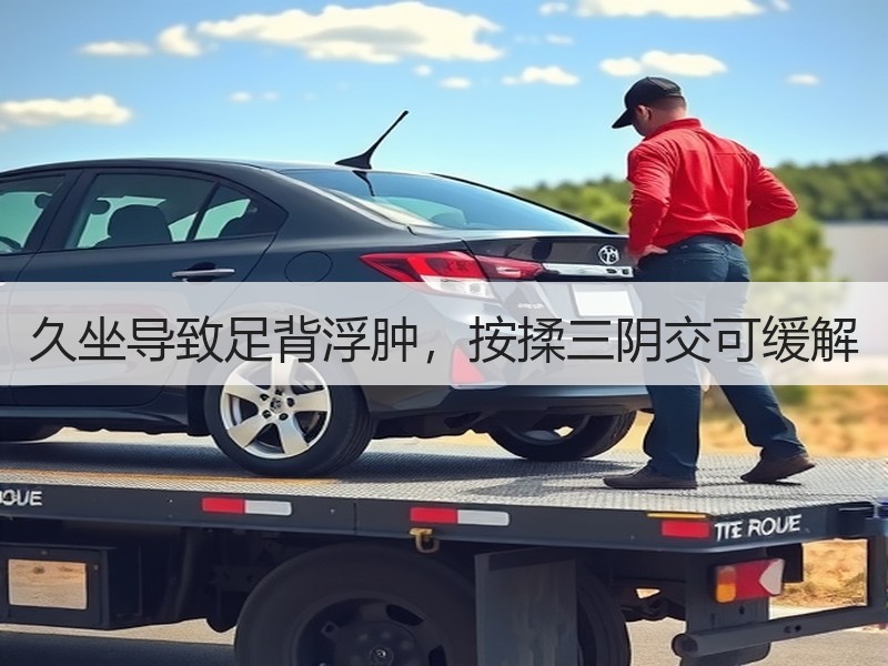 久坐导致足背浮肿，按揉三阴交可缓解