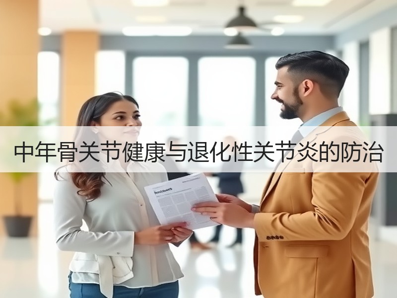 中年骨关节健康与退化性关节炎的防治