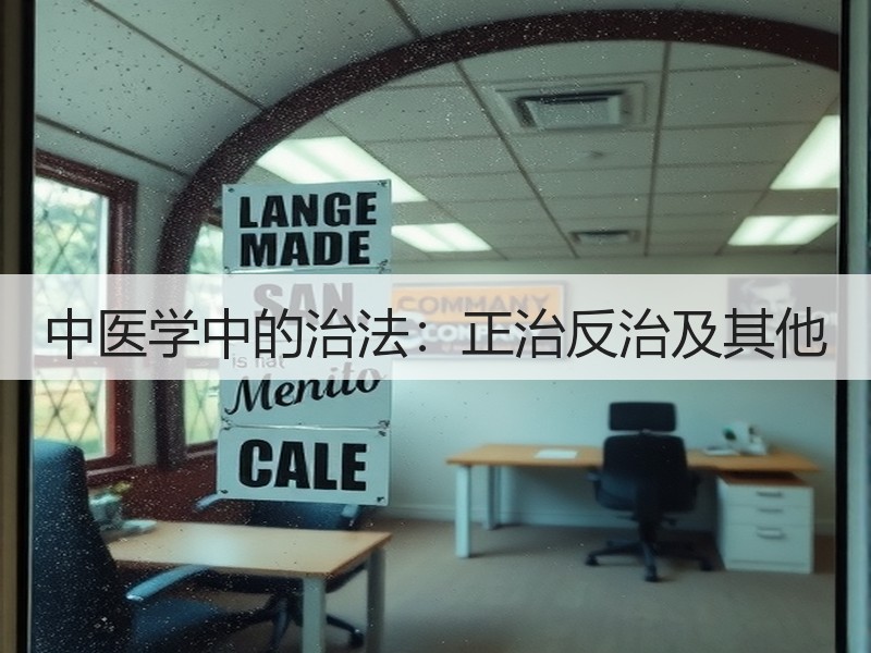 中医学中的治法：正治反治及其他