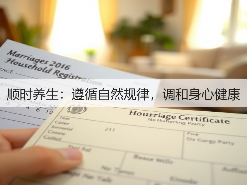 顺时养生：遵循自然规律，调和身心健康