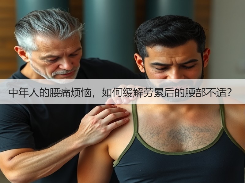 中年人的腰痛烦恼，如何缓解劳累后的腰部不