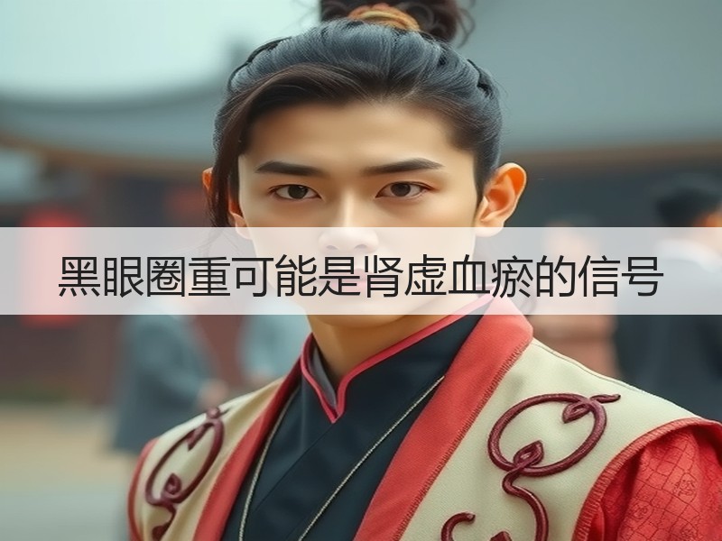 黑眼圈重可能是肾虚血瘀的信号