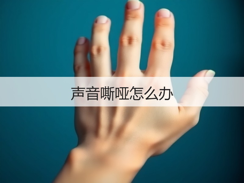 声音嘶哑怎么办