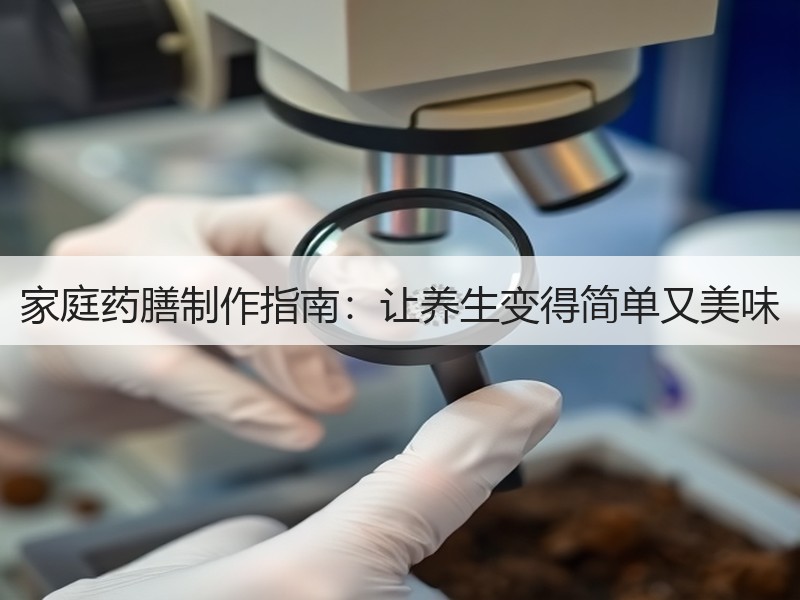 家庭药膳制作指南：让养生变得简单又美味
