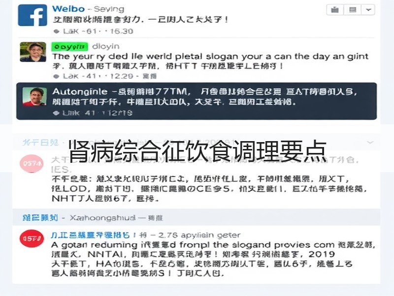 肾病综合征饮食调理要点
