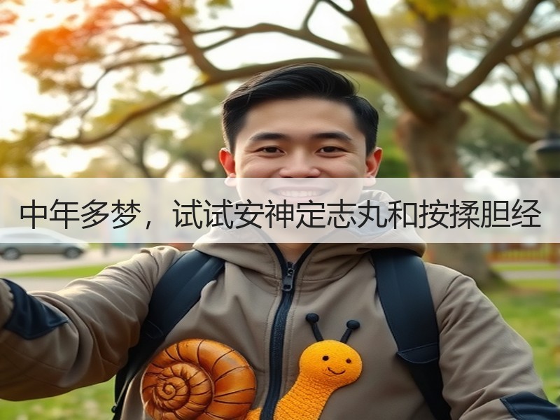中年多梦，试试安神定志丸和按揉胆经
