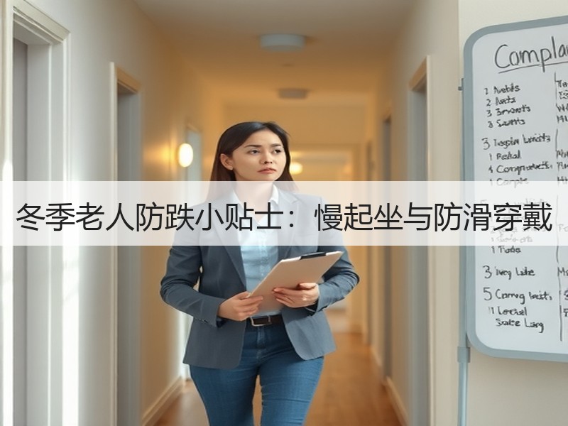 冬季老人防跌小贴士：慢起坐与防滑穿戴