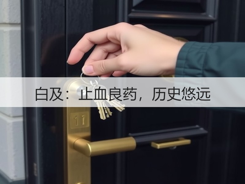 白及：止血良药，历史悠远
