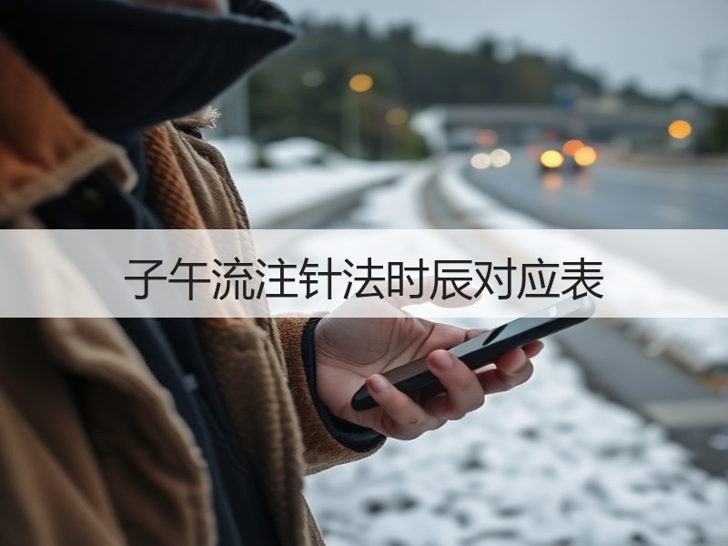 子午流注针法时辰对应表