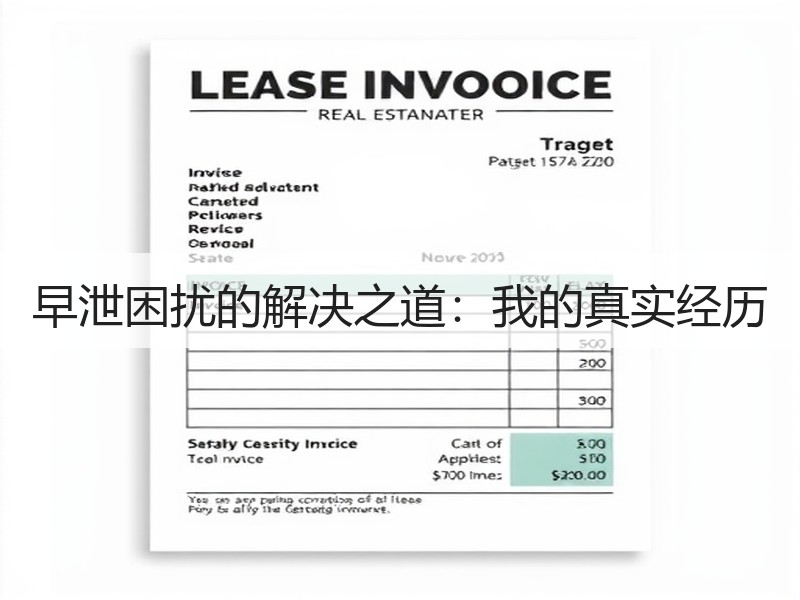 早泄困扰的解决之道：我的真实经历