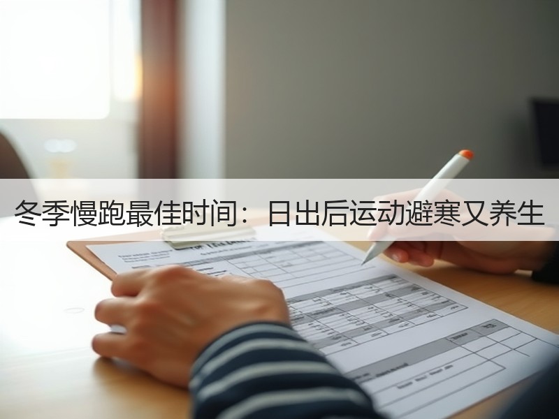 冬季慢跑最佳时间：日出后运动避寒又养生
