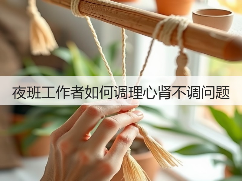 夜班工作者如何调理心肾不调问题