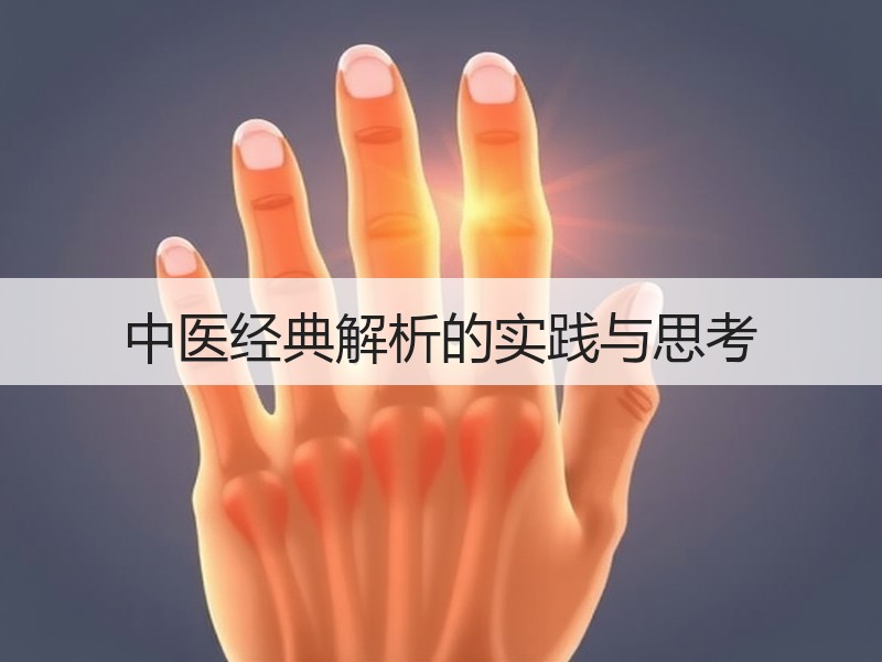 中医经典解析的实践与思考