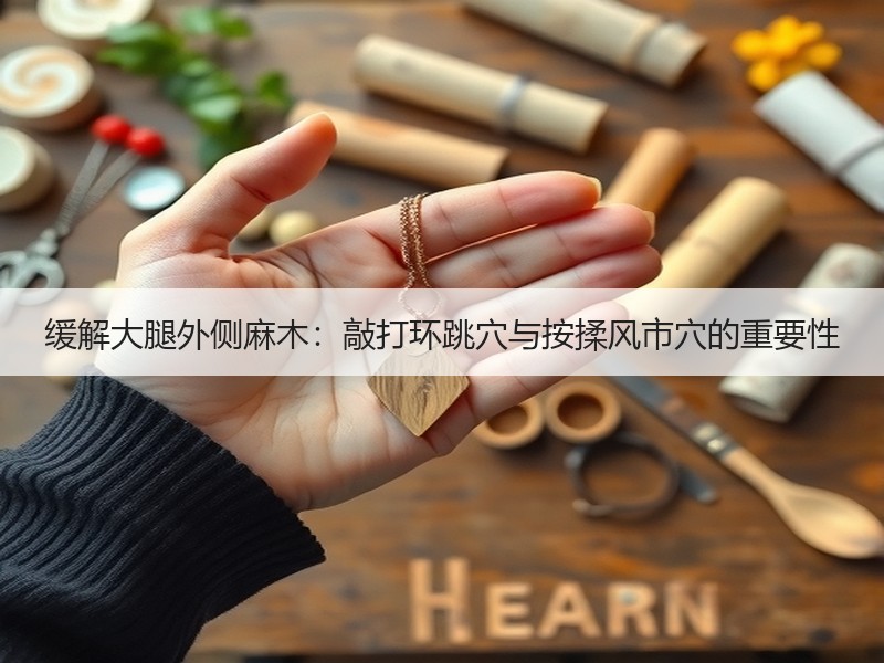 缓解大腿外侧麻木：敲打环跳穴与按揉风市穴