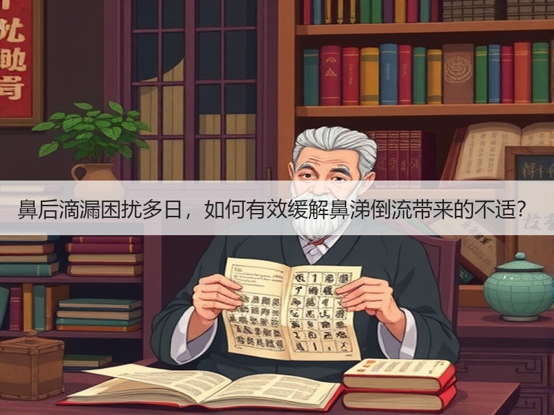 鼻后滴漏困扰多日，如何有效缓解鼻涕倒流带