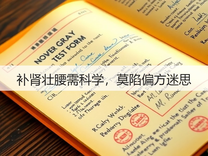 补肾壮腰需科学，莫陷偏方迷思
